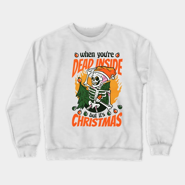 Skeleton christmas funny Crewneck Sweatshirt by mehdime